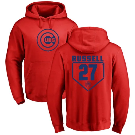 Men's Addison Russell Red RBI Pullover Hoodie