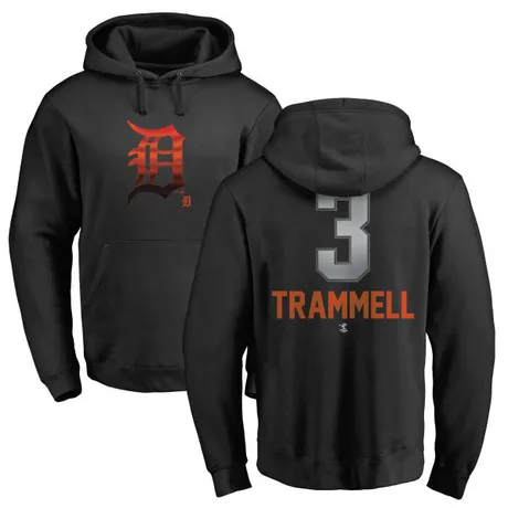 Men's Alan Trammell Black Midnight Mascot Pullover Hoodie