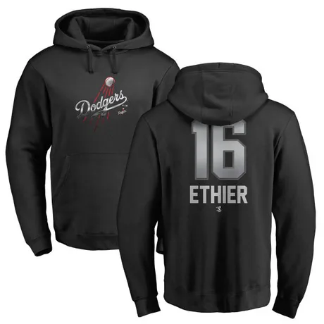 Men's Andre Ethier Black Midnight Mascot Pullover Hoodie