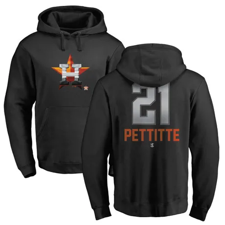 Men's Andy Pettitte Black Midnight Mascot Pullover Hoodie