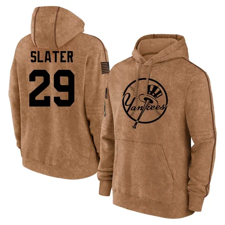 Men's Austin Slater Brown 2023 Salute to Service Club Pullover Hoodie