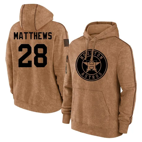 Men's Brice Matthews Brown 2023 Salute to Service Club Pullover Hoodie