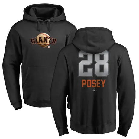 Men's Buster Posey Black Midnight Mascot Pullover Hoodie
