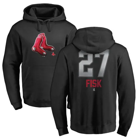 Men's Carlton Fisk Black Midnight Mascot Pullover Hoodie