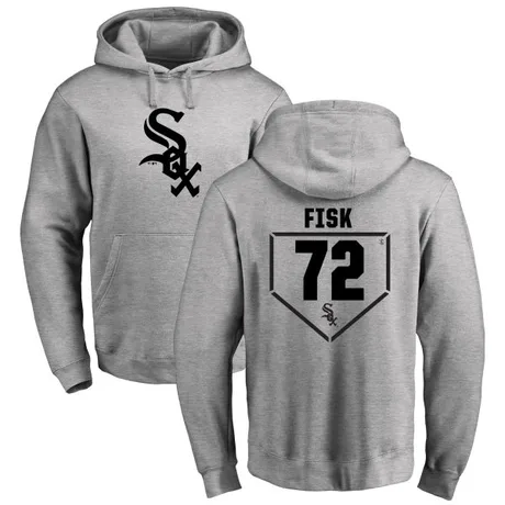 Men's Carlton Fisk Gray RBI Pullover HoodieHeathered