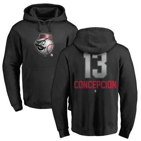 Men's Dave Concepcion Black Midnight Mascot Pullover Hoodie