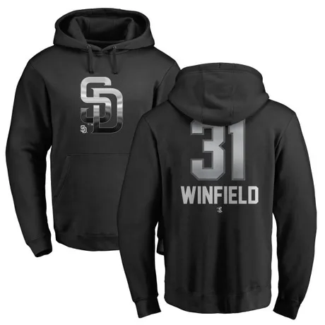 Men's Dave Winfield Black Midnight Mascot Pullover Hoodie