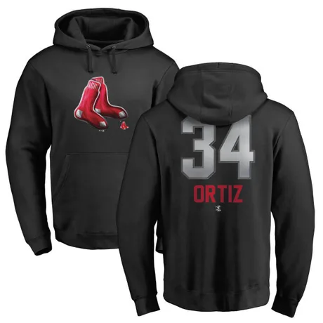 Men's David Ortiz Black Midnight Mascot Pullover Hoodie