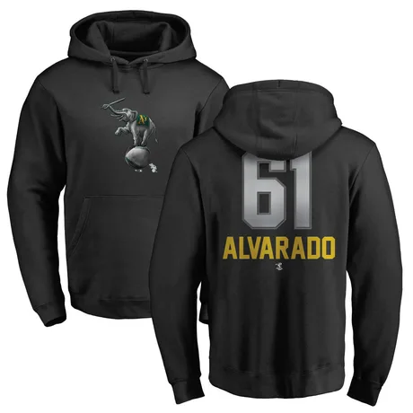 Men's Elvis Alvarado Black Midnight Mascot Pullover Hoodie