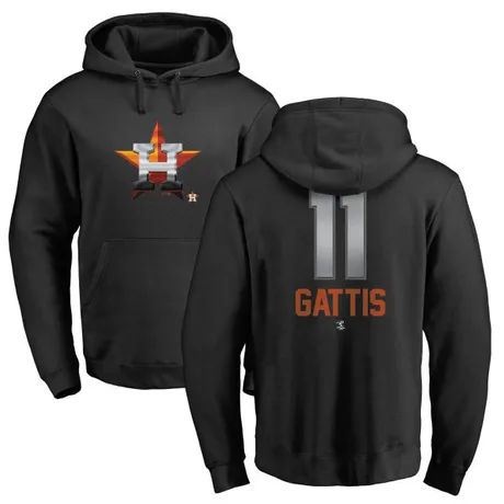 Men's Evan Gattis Black Midnight Mascot Pullover Hoodie