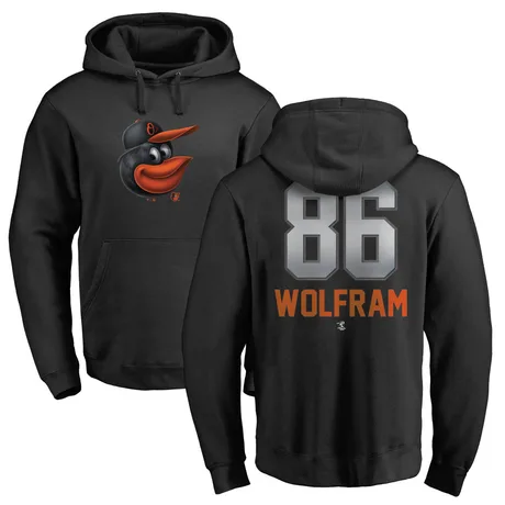 Men's Grant Wolfram Black Midnight Mascot Pullover Hoodie