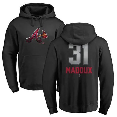 Men's Greg Maddux Black Midnight Mascot Pullover Hoodie