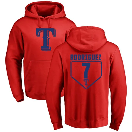 Men's Ivan Rodriguez Red RBI Pullover Hoodie