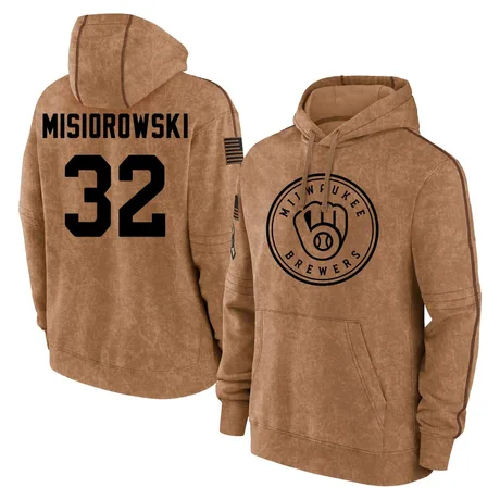 Men's Jacob Misiorowski Brown 2023 Salute to Service Club Pullover Hoodie
