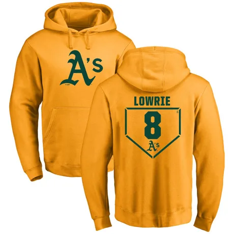 Men's Jed Lowrie Gold RBI Pullover Hoodie