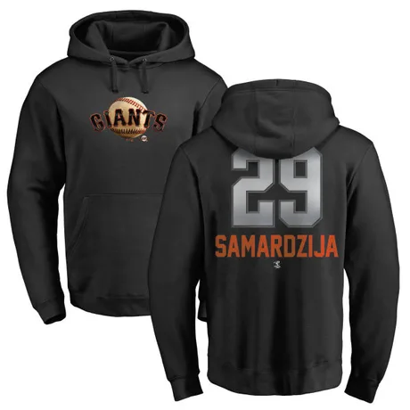 Men's Jeff Samardzija Black Midnight Mascot Pullover Hoodie
