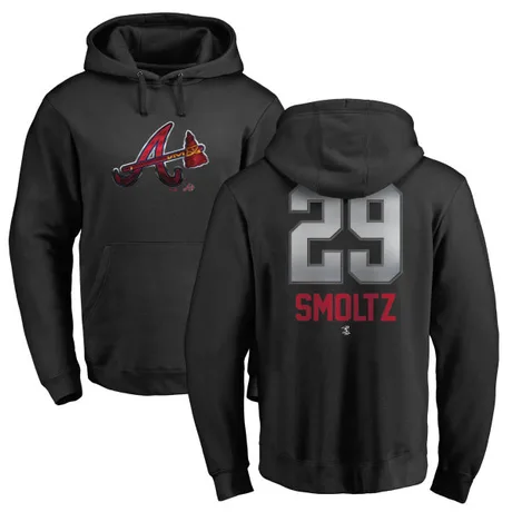 Men's John Smoltz Black Midnight Mascot Pullover Hoodie