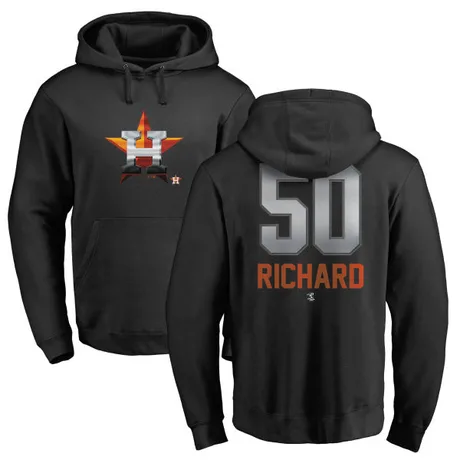 Men's J.R. Richard Black Midnight Mascot Pullover Hoodie