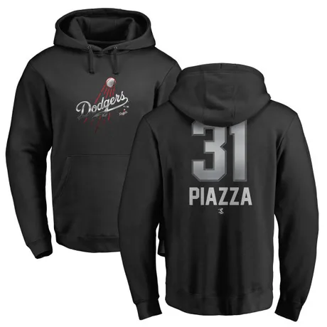 Men's Mike Piazza Black Midnight Mascot Pullover Hoodie