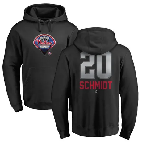 Men's Mike Schmidt Black Midnight Mascot Pullover Hoodie