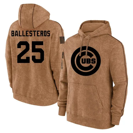 Men's Moises Ballesteros Brown 2023 Salute to Service Club Pullover Hoodie