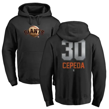 Men's Orlando Cepeda Black Midnight Mascot Pullover Hoodie