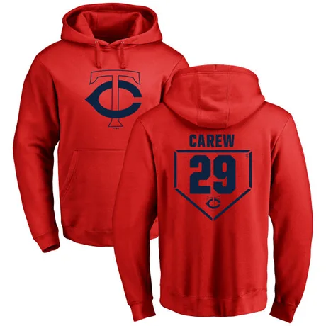 Men's Rod Carew Red RBI Pullover Hoodie