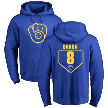 Men's Ryan Braun Royal RBI Pullover Hoodie