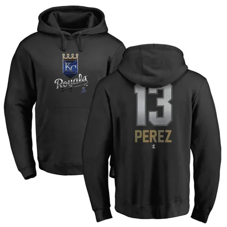 Men's Salvador Perez Black Midnight Mascot Pullover Hoodie