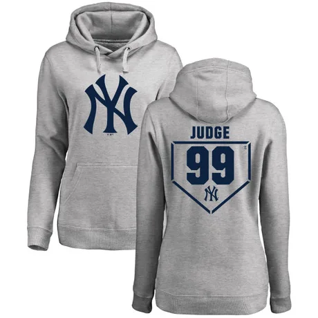 Women's Aaron Judge Gray RBI Pullover HoodieHeathered