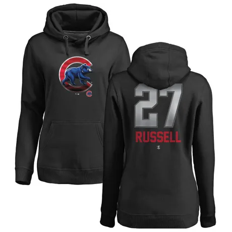 Women's Addison Russell Black Midnight Mascot Pullover Hoodie