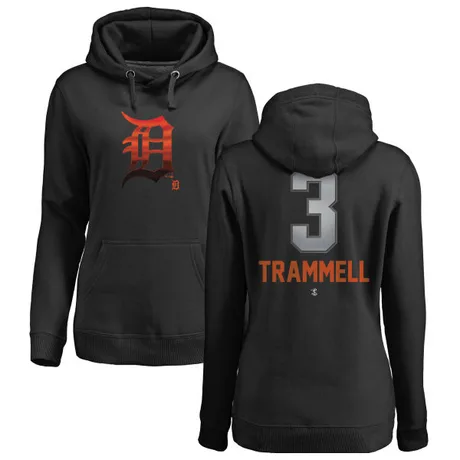 Women's Alan Trammell Black Midnight Mascot Pullover Hoodie
