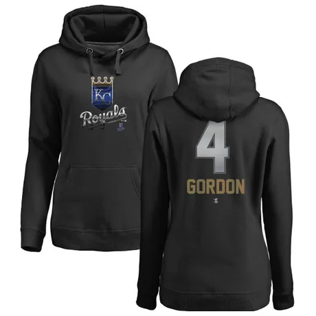 Women's Alex Gordon Black Midnight Mascot Pullover Hoodie