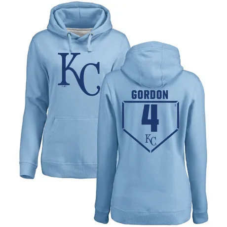 Women's Alex Gordon Light Blue RBI Pullover Hoodie