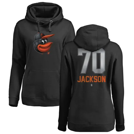 Women's Alex Jackson Black Midnight Mascot Pullover Hoodie