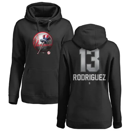 Women's Alex Rodriguez Black Midnight Mascot Pullover Hoodie