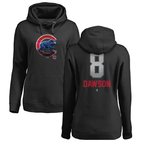 Women's Andre Dawson Black Midnight Mascot Pullover Hoodie