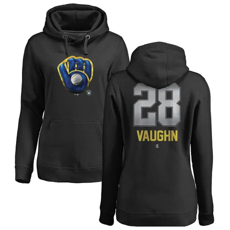 Women's Andrew Vaughn Black Midnight Mascot Pullover Hoodie