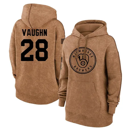 Women's Andrew Vaughn Brown 2023 Salute to Service Pullover Hoodie