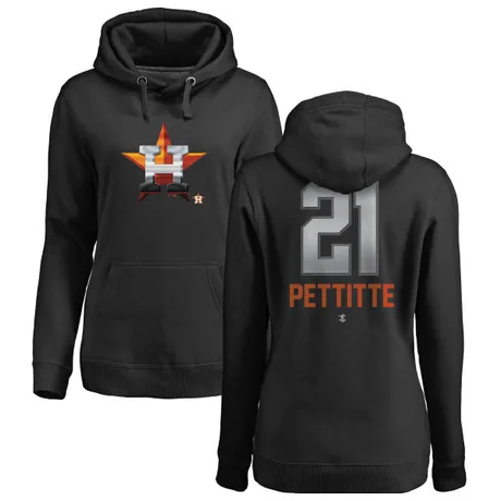 Women's Andy Pettitte Black Midnight Mascot Pullover Hoodie