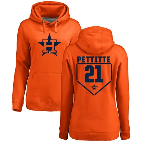 Women's Andy Pettitte Orange RBI Pullover Hoodie