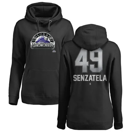 Women's Antonio Senzatela Black Midnight Mascot Pullover Hoodie