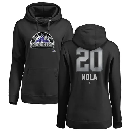 Women's Austin Nola Black Midnight Mascot Pullover Hoodie