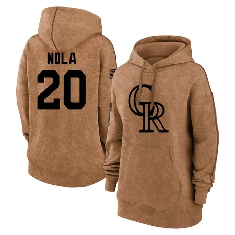 Women's Austin Nola Brown 2023 Salute to Service Pullover Hoodie