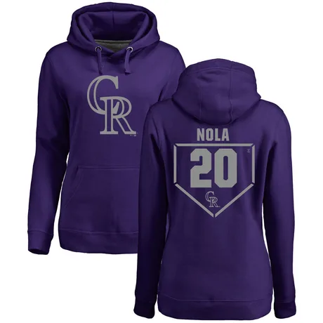 Women's Austin Nola Purple RBI Pullover Hoodie
