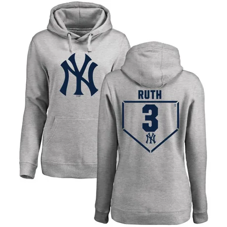 Women's Babe Ruth Gray RBI Pullover HoodieHeathered