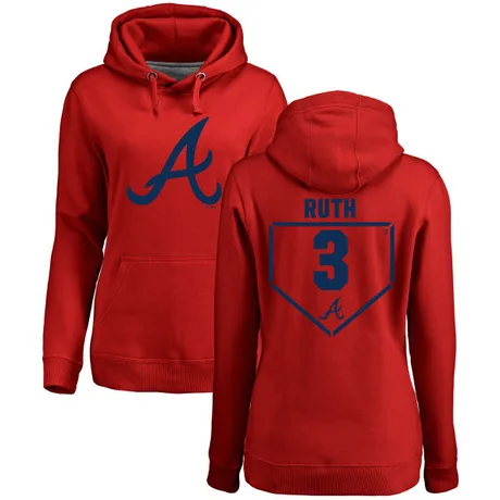 Women's Babe Ruth Red RBI Pullover Hoodie