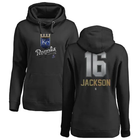 Women's Bo Jackson Black Midnight Mascot Pullover Hoodie