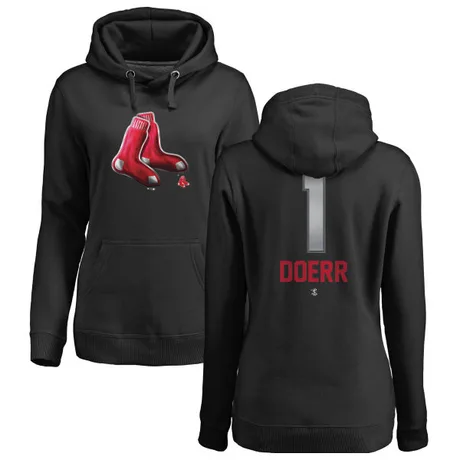 Women's Bobby Doerr Black Midnight Mascot Pullover Hoodie