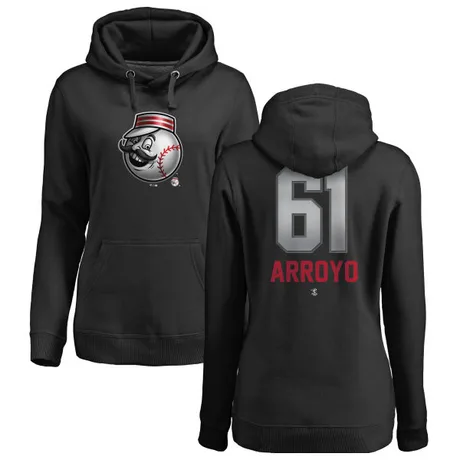 Women's Bronson Arroyo Black Midnight Mascot Pullover Hoodie